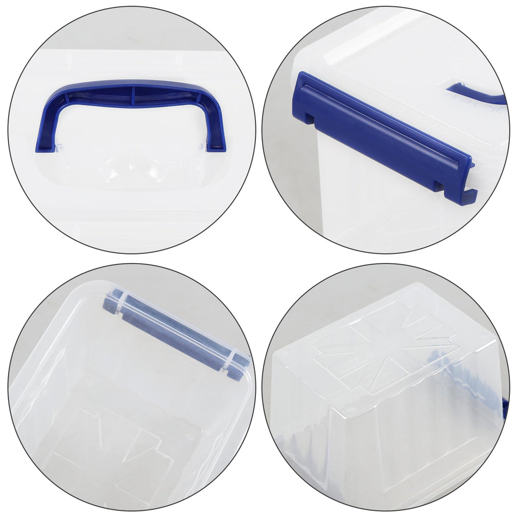 Hayixia 6 Pack 3 Litre Clear Storage Boxes with Lids, Small Plastic Organiser Container Box - image 5