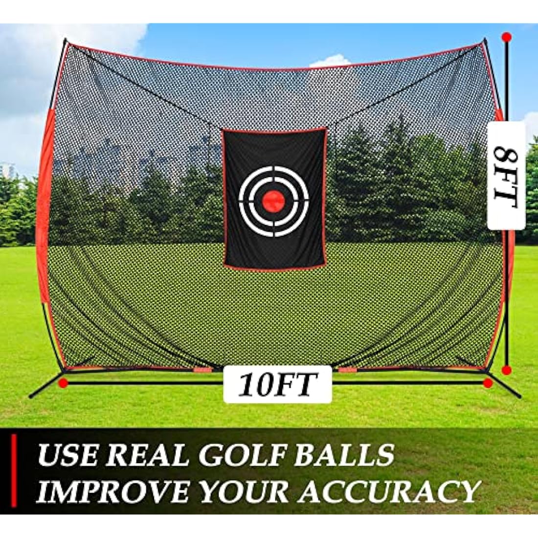 Kapler 10x8FT Golf Practice Net | Portable Hitting & Driving Net