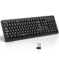 TECKNET Wireless Keyboard – Silent 2.4G USB Full Size Ergonomic Keyboard
