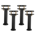 Heavy Duty Metal Adjustable Bed Support Legs - Black, 4 Pcs