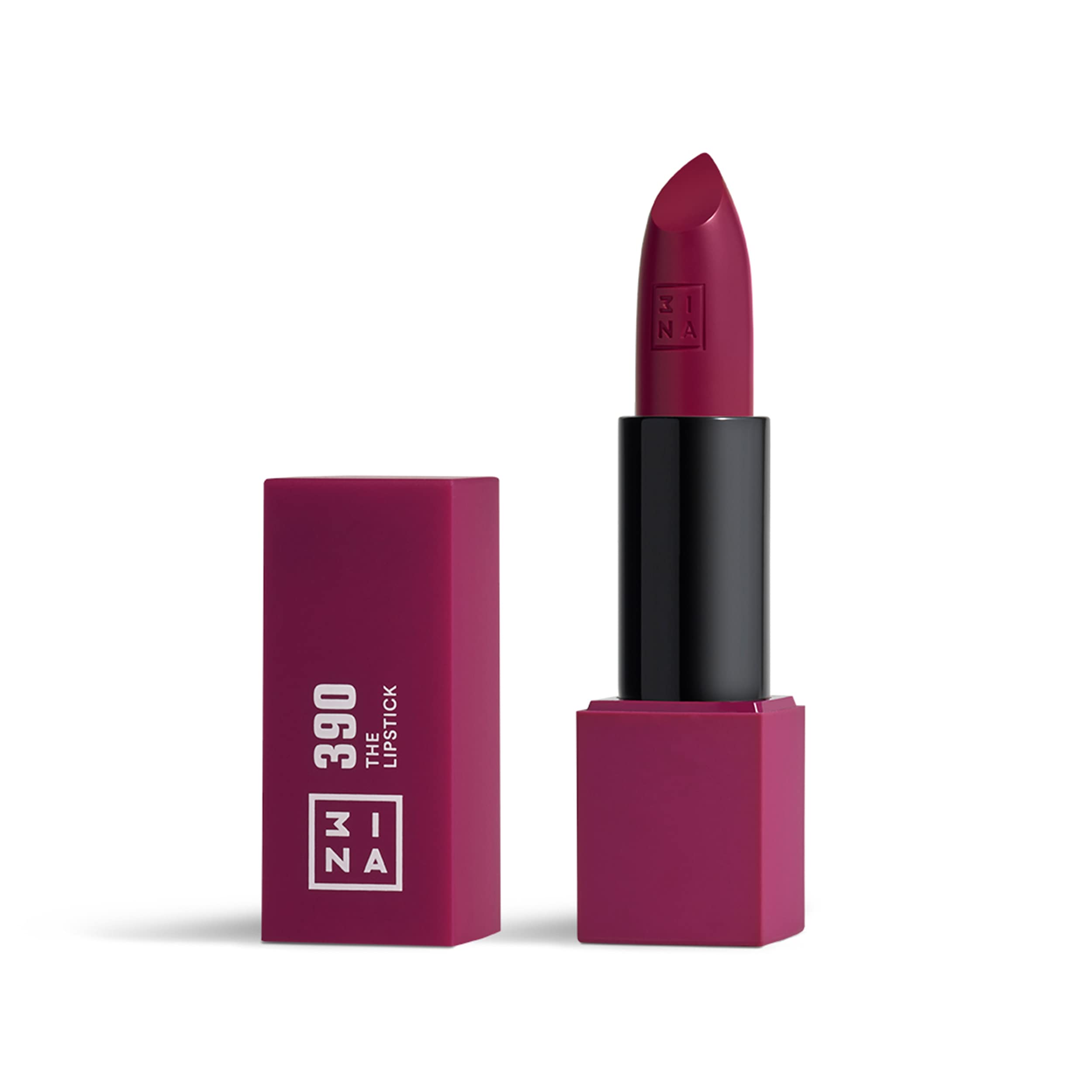 3INA MAKEUP The Lipstick 390 – Vegan Semi-Matte Dark Purple Lipstick