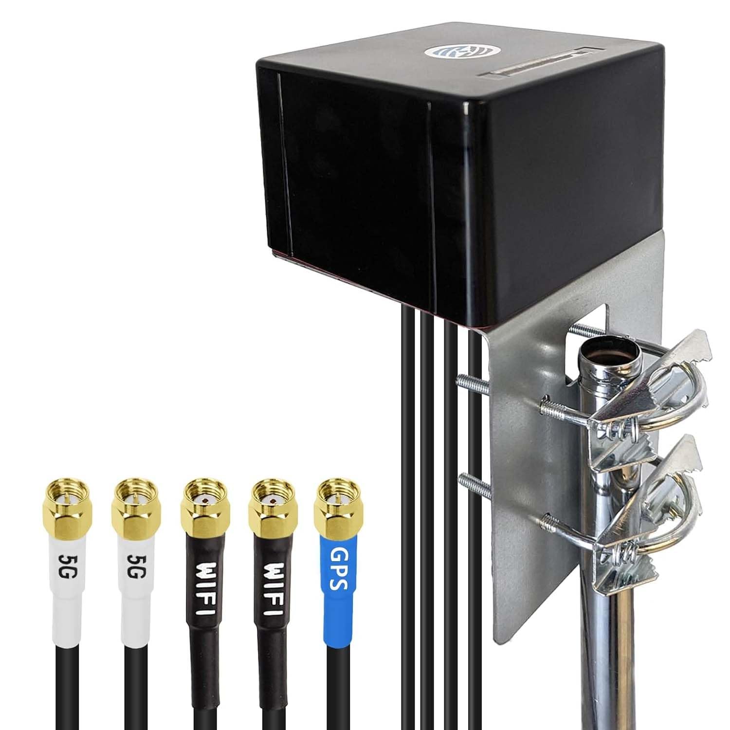 Maswell 2X2 MIMO Omni Antenna | 6dBi 5G LTE WiFi 7 GNSS Full Kit