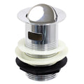 SPARES2GO Chrome Slotted Sink Basin Waste Flip Plug – Universal 1 1/4"