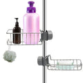 Beilala Bathroom Shower Caddy No Drill, 2 Pack Shampoo Soap Holders Stainless Steel Fauce Rack Kitchen Sink Organiser Bathroom Tidy Accessories Rust - image 1