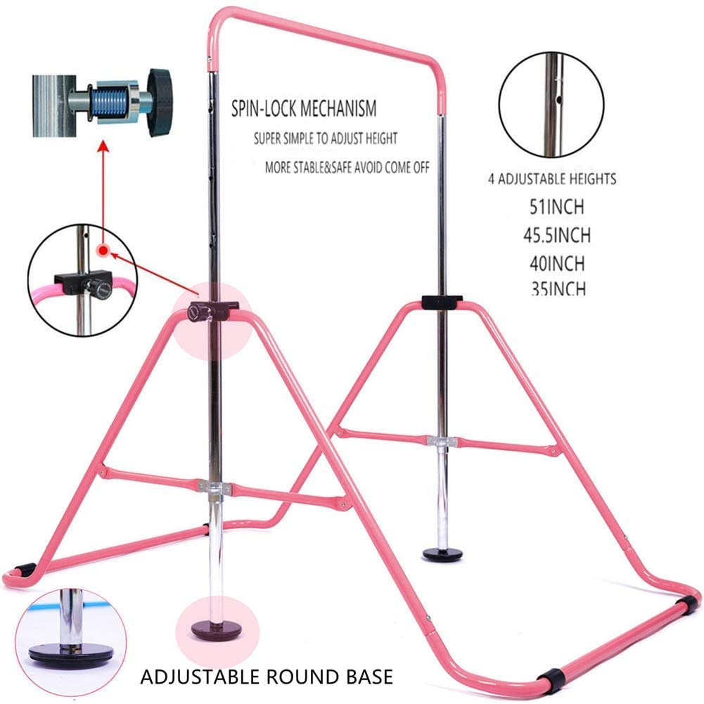 Kids Gymnastics Bar – Foldable Adjustable Training Equipment