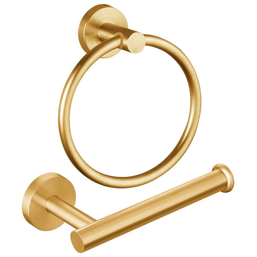 2-Piece Gold Bathroom Hardware Set | SUS304 Stainless Steel