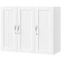 Yaheetech 3-Door Bathroom Wall Cabinet | White Storage Cupboard