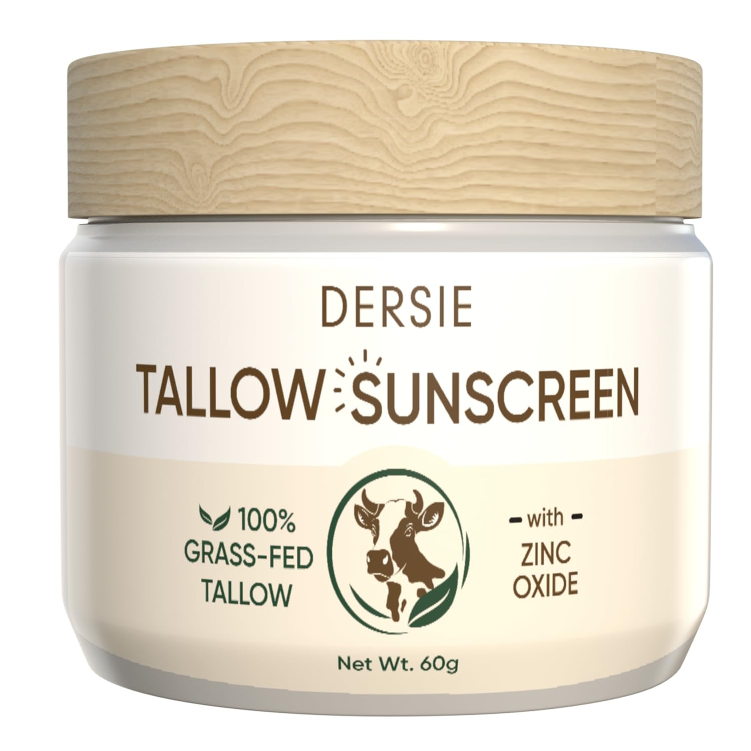 Dersie Natural Beef Tallow Sunscreen SPF 30 | Grass-Fed & Zinc Oxide