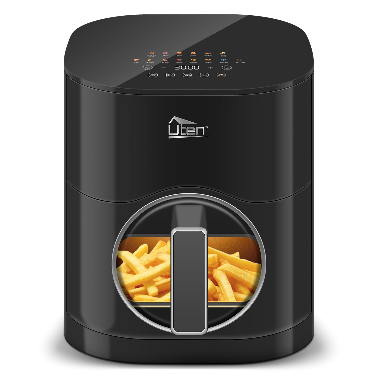 Uten Dual Blaze Air Fryer 5.5L | 14-in-1 Smart Cooker with Visual Window