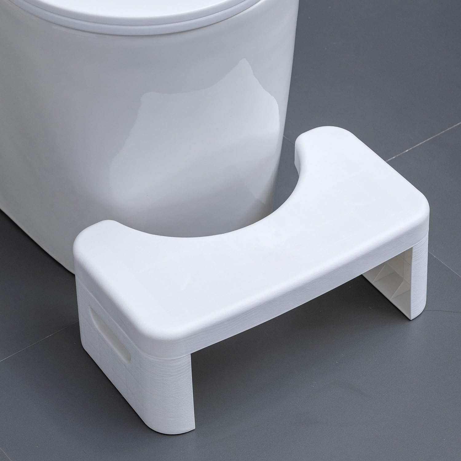 Jolof Store Foldable Toilet Step Stool – Ergonomic Squatting Stool, White