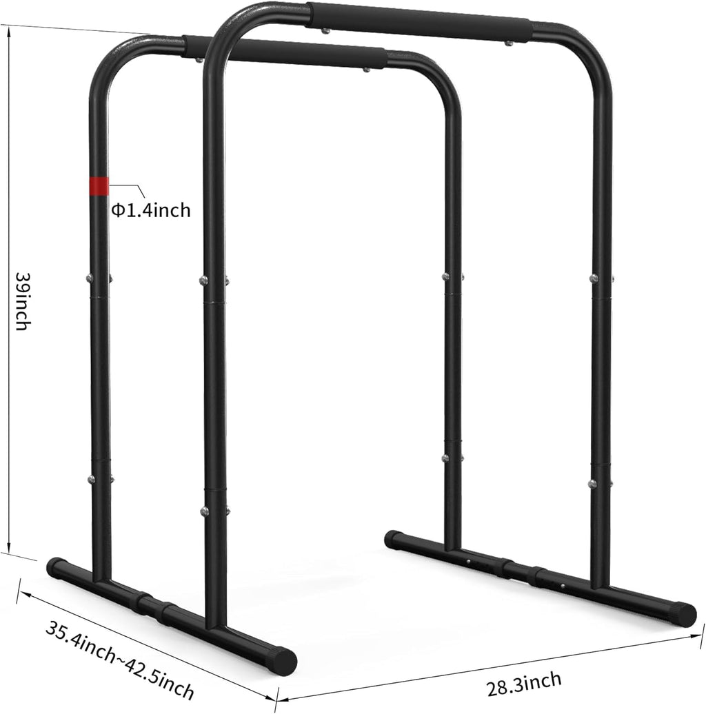 Leikefitness Pull Up Dip Station - Heavy Duty Steel Home Gym (AB1102)