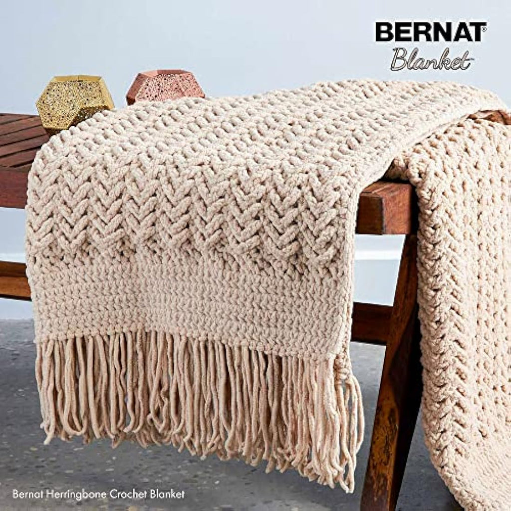Bernat Blanket Beach Foam Chenille Yarn – 2 Pack Super Bulky Polyester