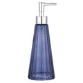 Glass Soap Dispenser with Pump – Refillable Blue Bottle