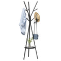 HOME BI Coat Rack Stand, Entryway Standing Coat Tree,Hat Stand Coat Hanger with 9 Hooks for Holding Jacket, Handbag, Clothes, Hats, and Scarves, Black - image 1