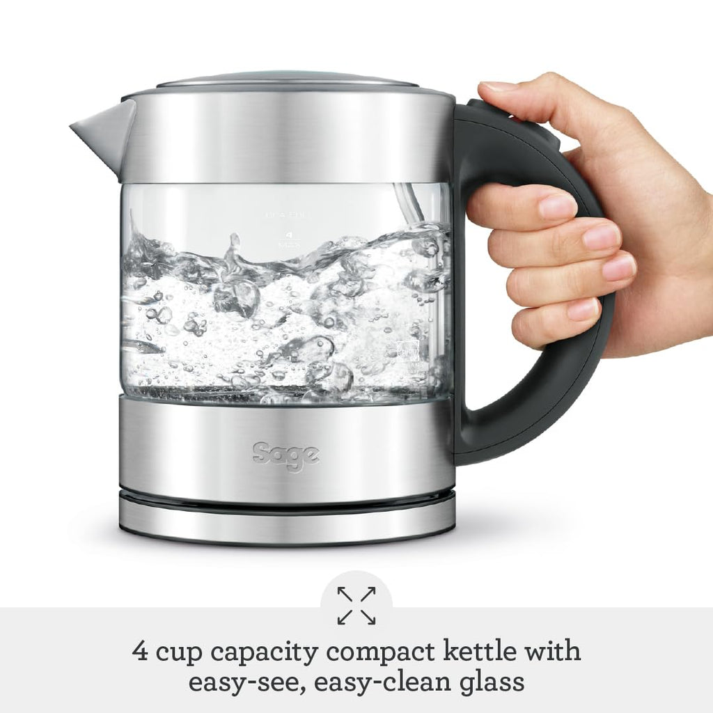 Sage Compact Kettle Pure – 1L Cordless Glass & Stainless Steel Kettle
