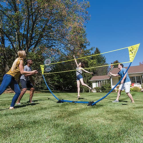 EastPoint Sports 4-Player Badminton Set | Portable 15ft Net & Rackets