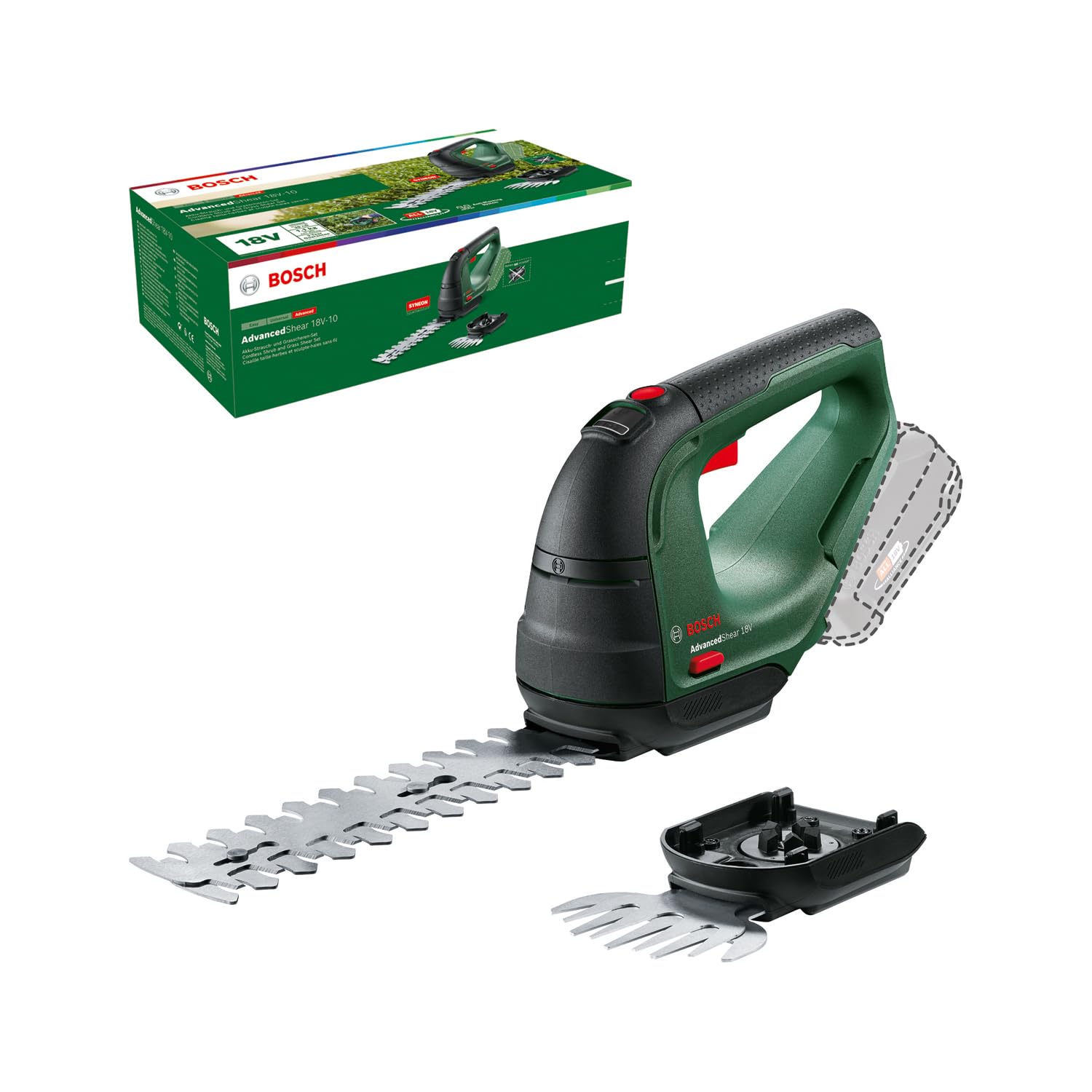 Bosch AdvancedShear 18V-10 Cordless Shrub and Grass Shear Set
