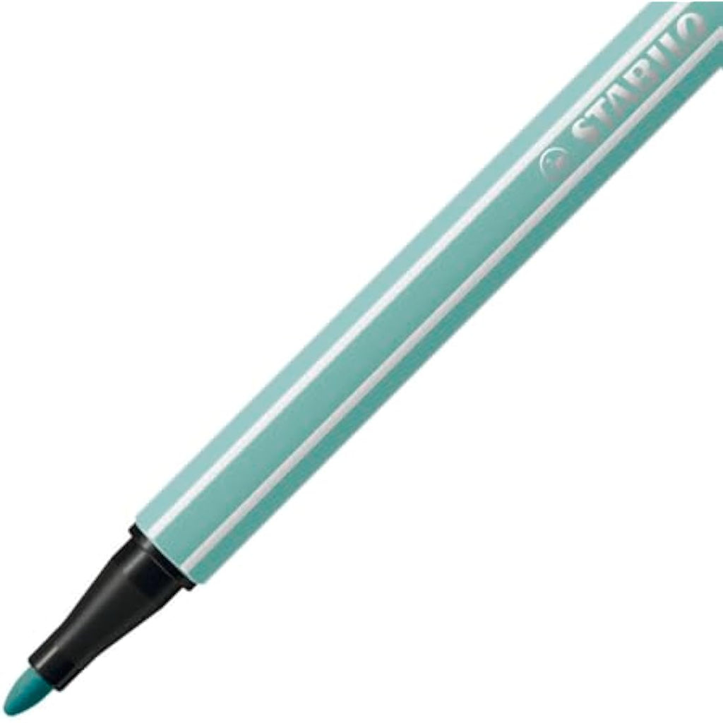 STABILO Pen 68 Premium Fibre-Tip Pens | Pack of 10 | Eucalyptus Green