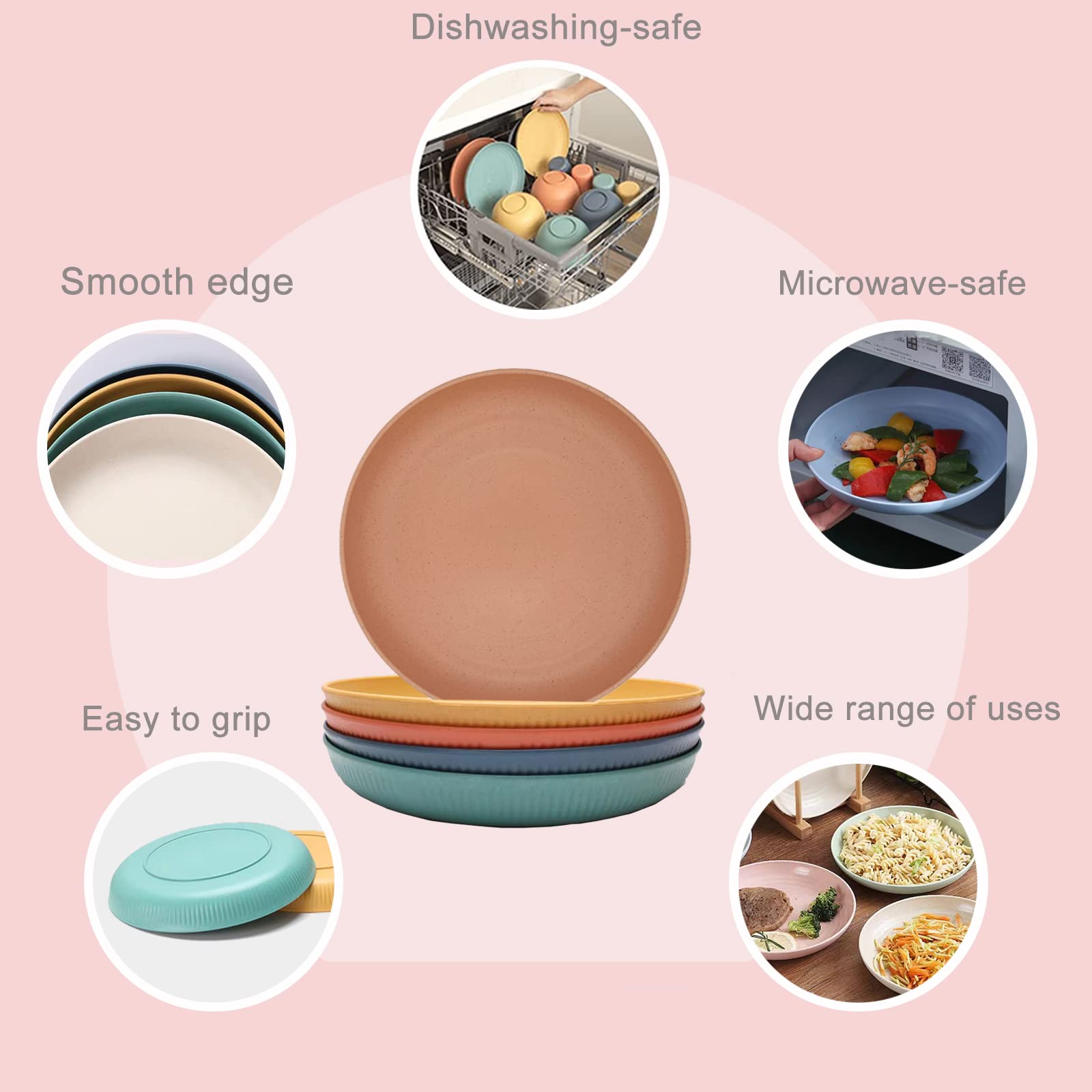 YEEBECA 67-Piece Unbreakable Camping Dinnerware Set for 6 | BPA-Free
