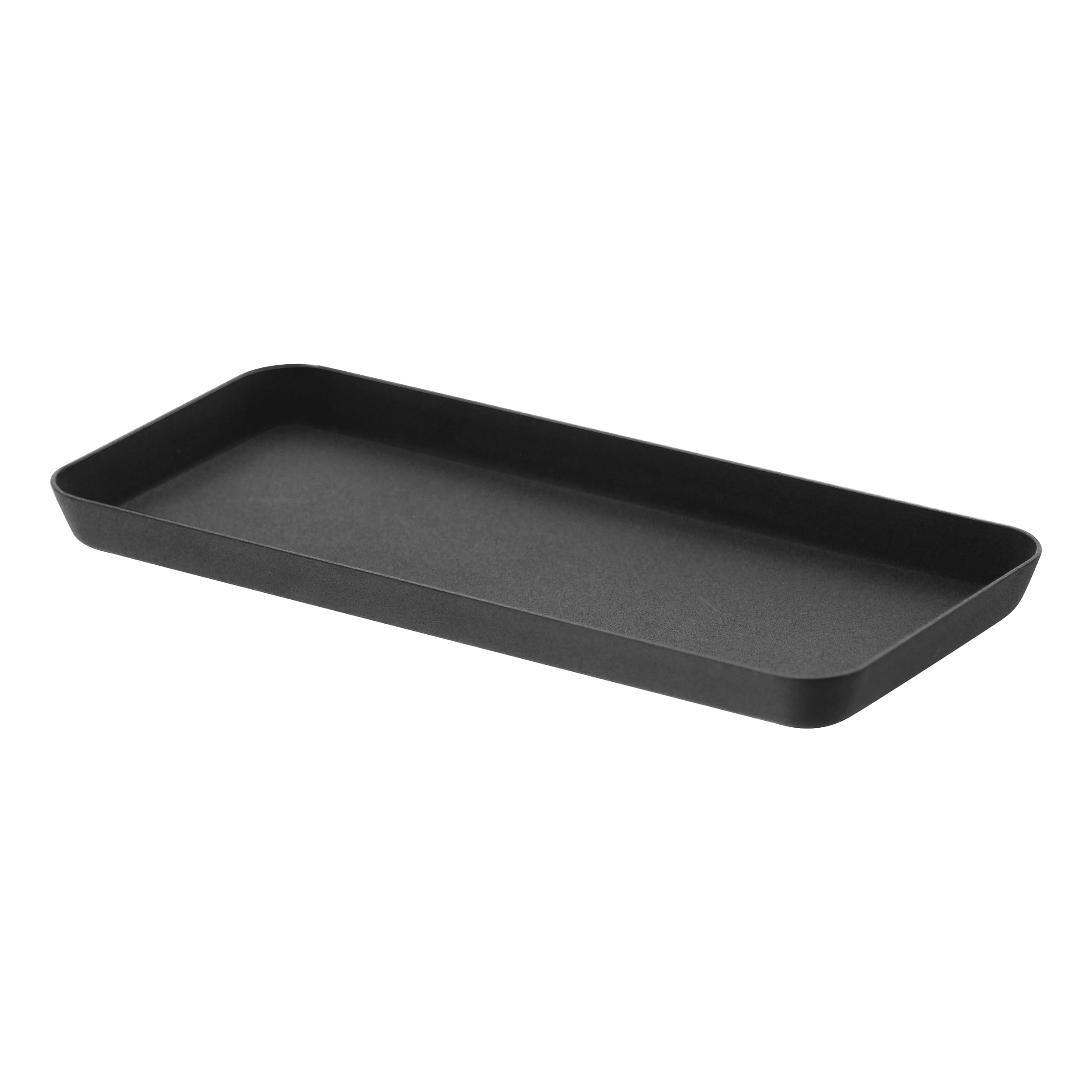 Yamazaki Tower Amenity Tray L – Minimalist Black Steel Vanity Tray