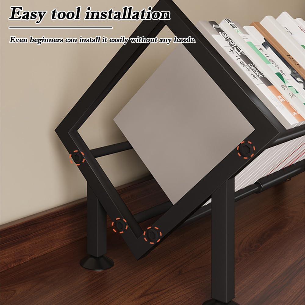 SINBINTA Expandable Tilting Bookcase Black - image 4