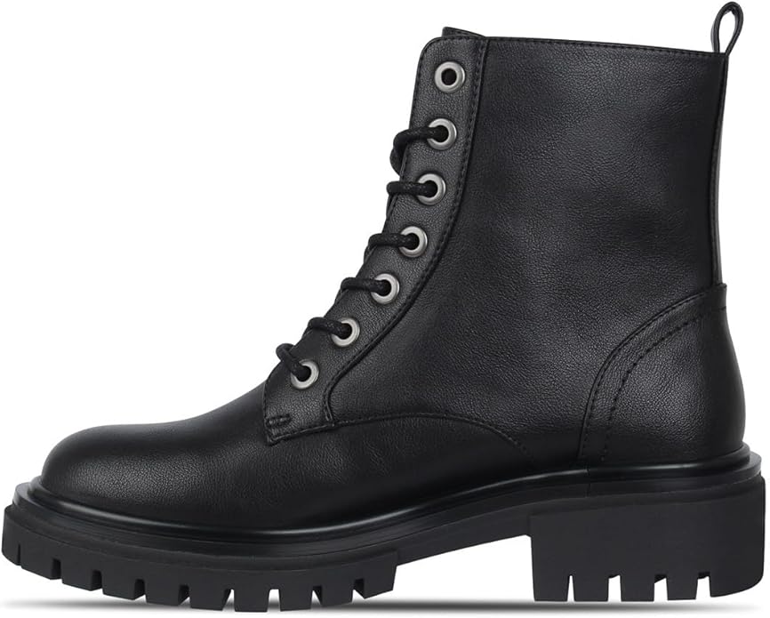I Saw It First Women's Faux Leather Lace Up Biker Boots - UK 5 EU 38