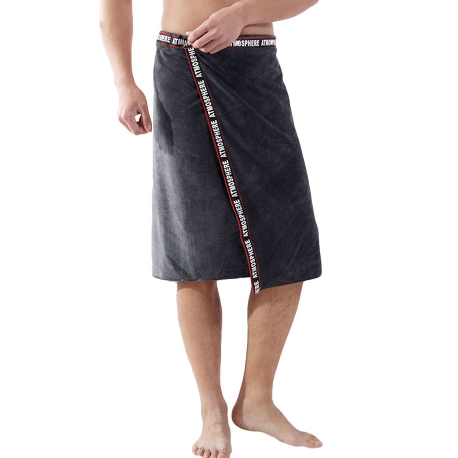 Jolof Store Men's Microfiber Bath Wrap Towel – Adjustable Shower Cover Up
