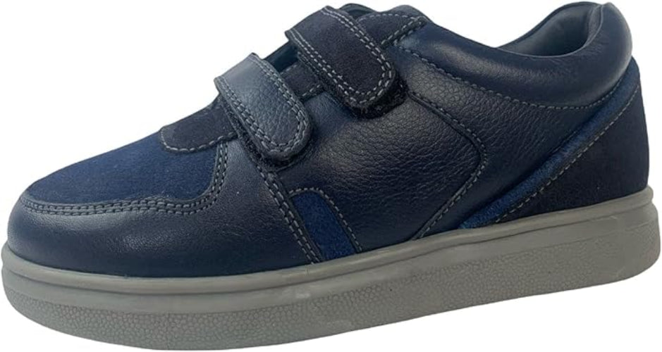 Tritt Ryna Boys Leather Trainer Shoes | Breathable Hook & Loop – UK 3