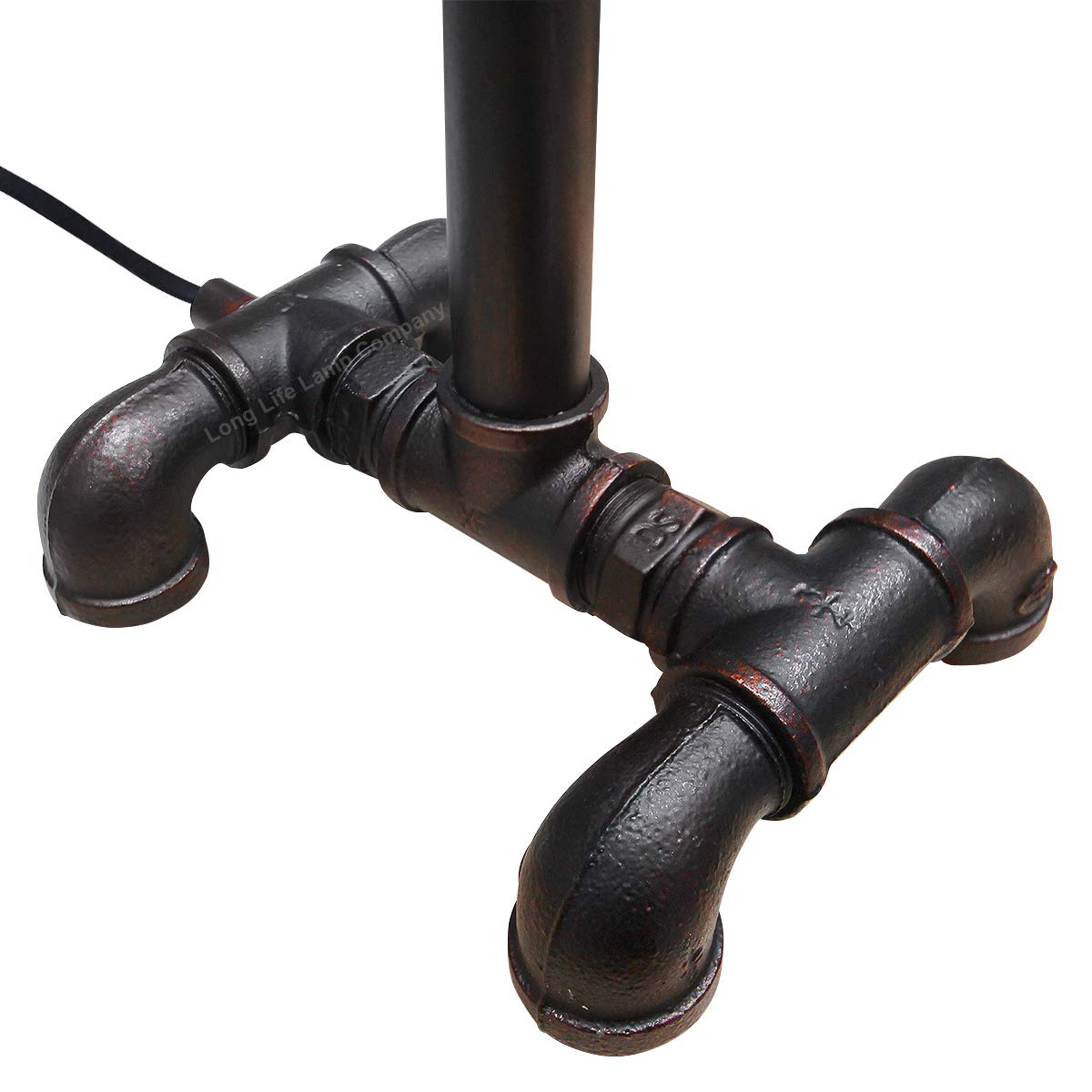 Jolof Store Industrial Water Pipe Table Lamp – Vintage Cast Iron Desk Light
