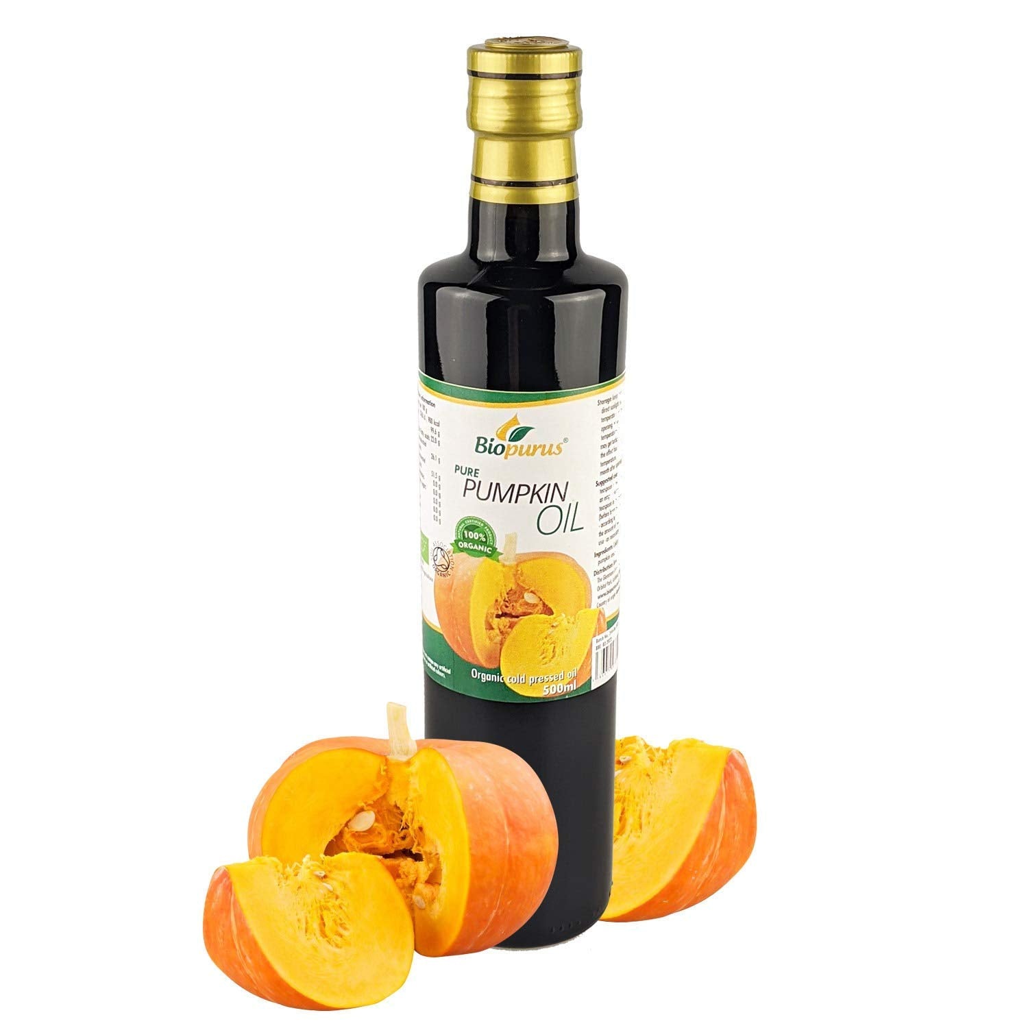Biopurus Organic Styrian Pumpkin Seed Oil – Roasted & Cold Pressed 500ml