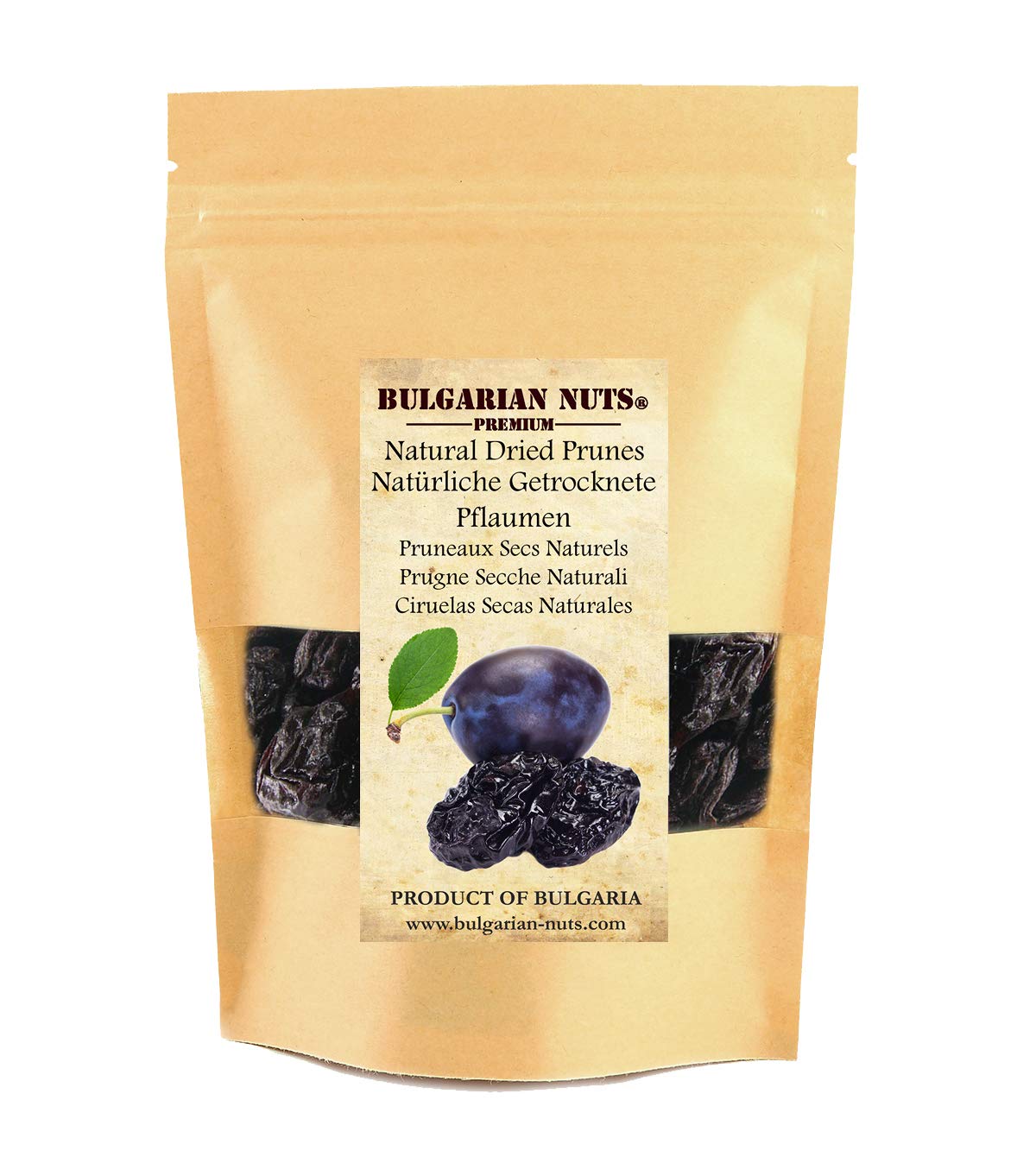 Natural Pitted Prunes – 1kg Dried Plums, Gluten-Free
