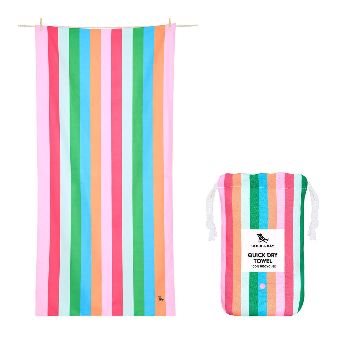 Dock & Bay Quick Dry Beach Towel - Tutti Frutti, Large - image 1
