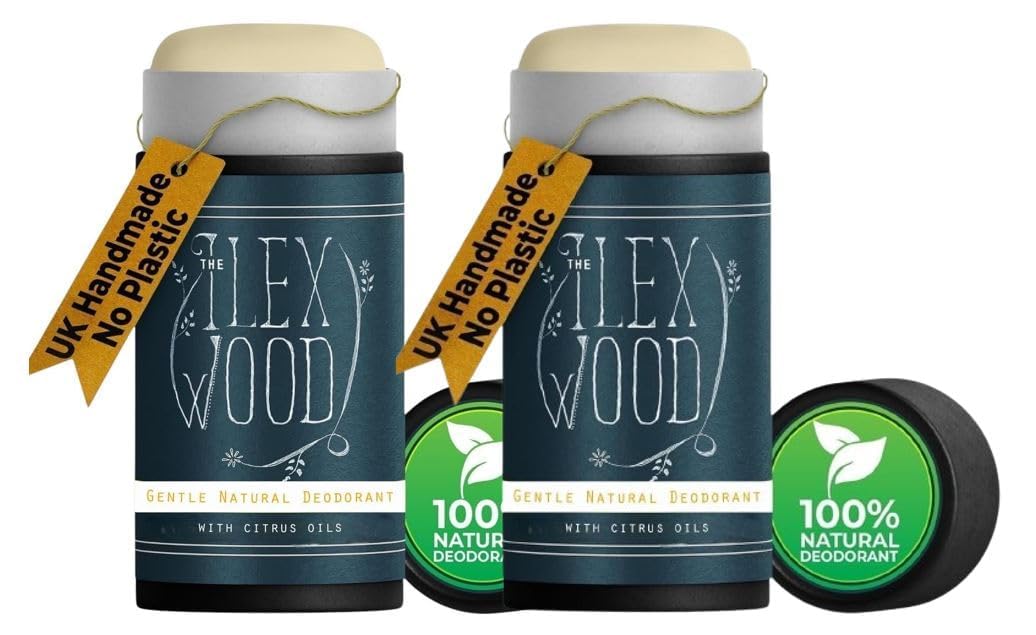 The Ilex Wood Natural Deodorant Stick - Pack of 2 Vegan & Plastic Free