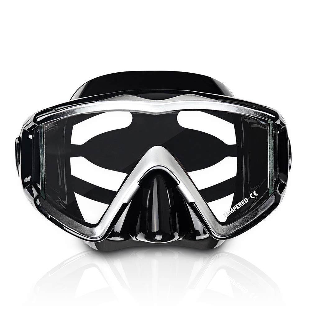 Panoramic Scuba Diving Mask – Tempered Glass Anti-Fog Goggles