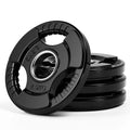 PhysKcal Olympic Weight Plates 4 x 2.5kg | Rubber Coated Tri-Grip Iron