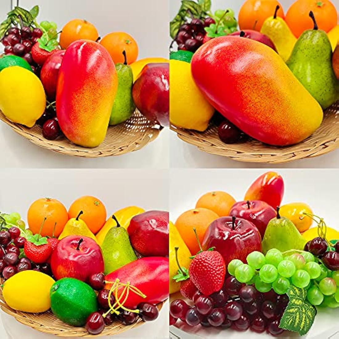 17-Piece Lifelike Artificial Fake Fruit Set for Home Decor