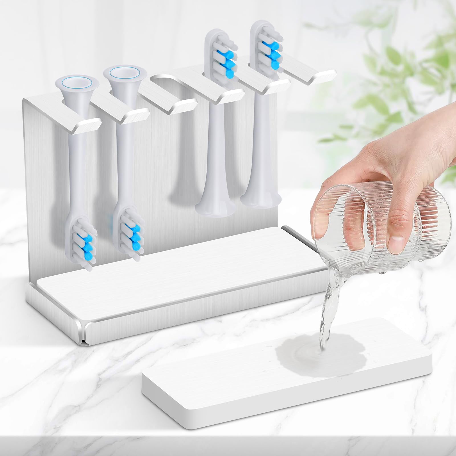 Vandicka Stainless Steel Wall Mounted Toothbrush Holder for 5 Heads