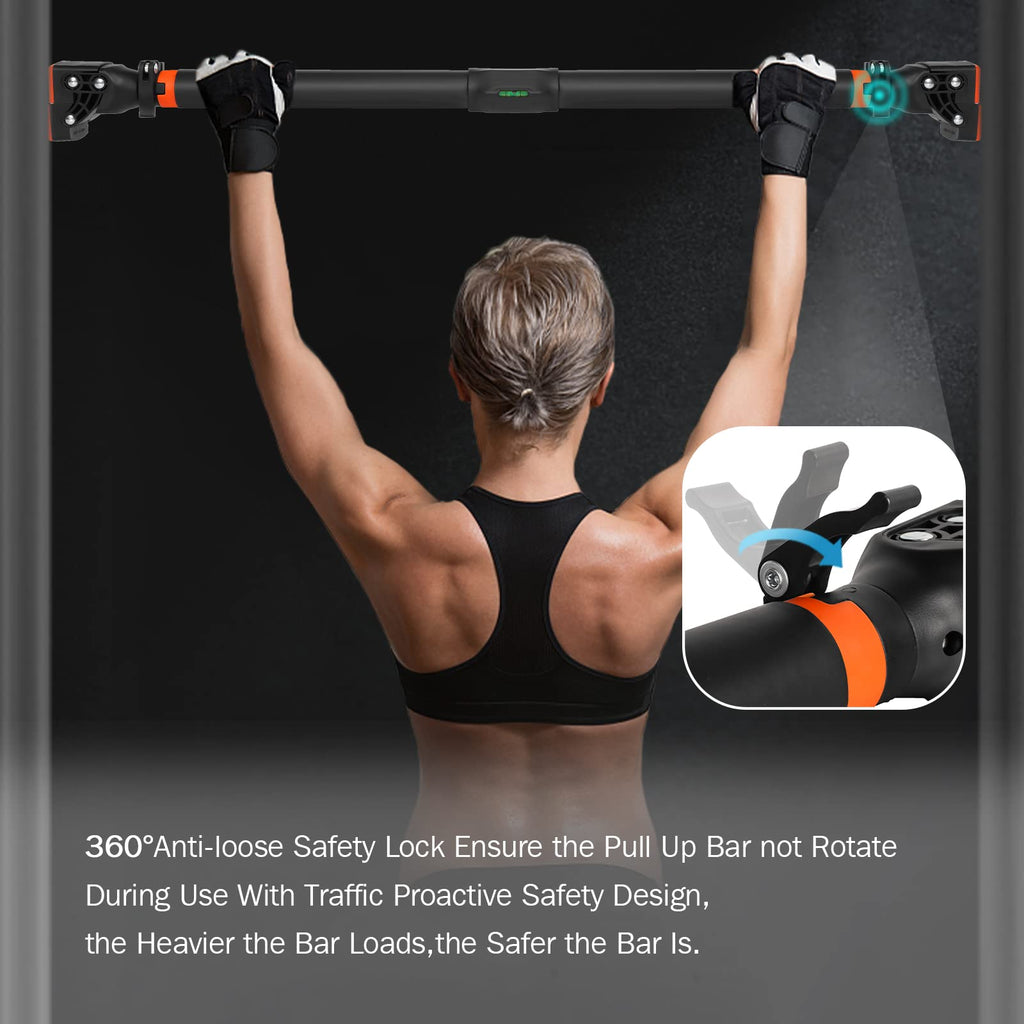 AETKFO Pull Up Bar for Doorway – No-Drill Adjustable Chin Up Bar, 200kg