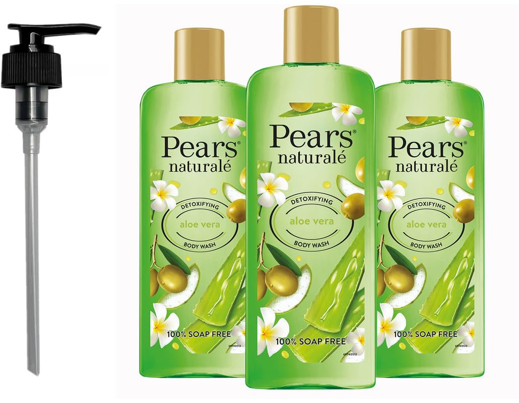 Pears Naturale Aloe Vera Body Wash - 250ml (3 Pack) with Pump