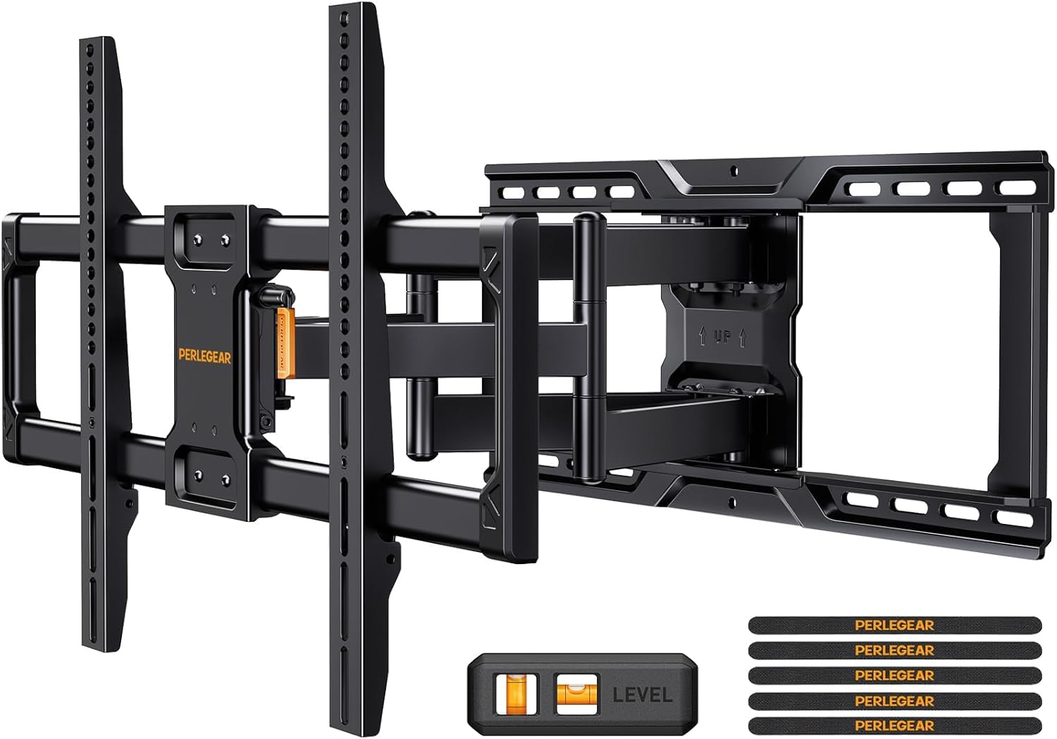 Perlegear Full Motion TV Wall Mount for 42-90 Inch TVs, Dual Arm PGLF16