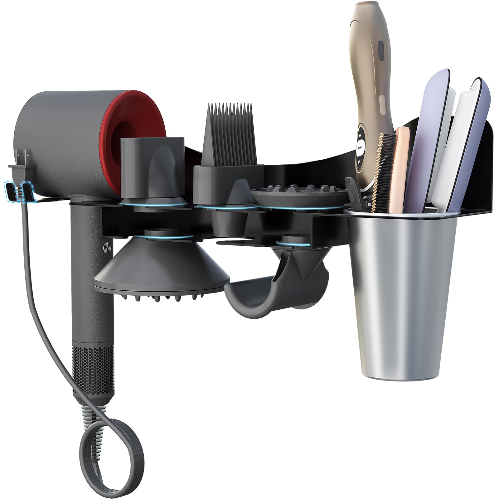 Lifewit Wall Mounted Hair Dryer Holder for Dyson – Metal Storage Rack