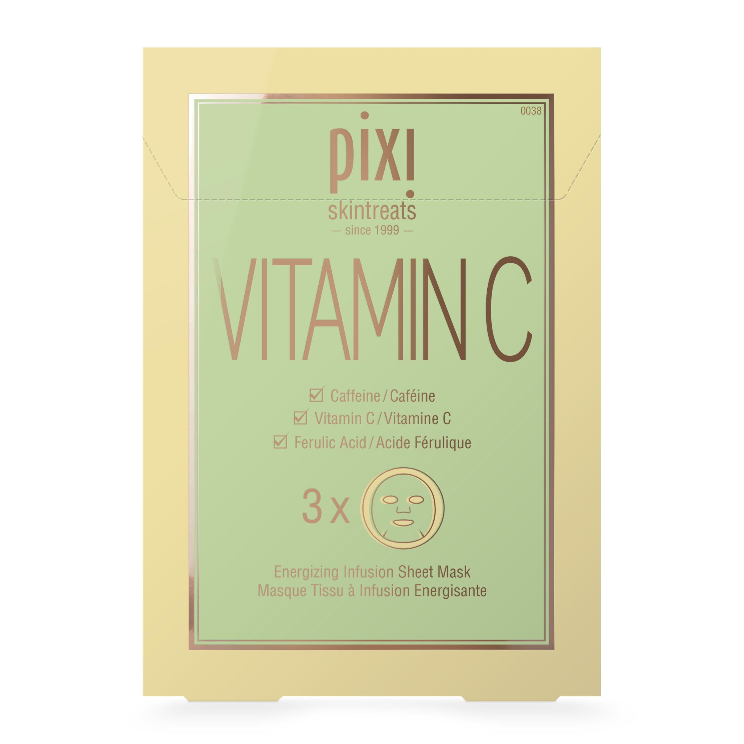 Pixi Beauty Vitamin-C Sheet Mask | Brightening & Firming (3-Pack)