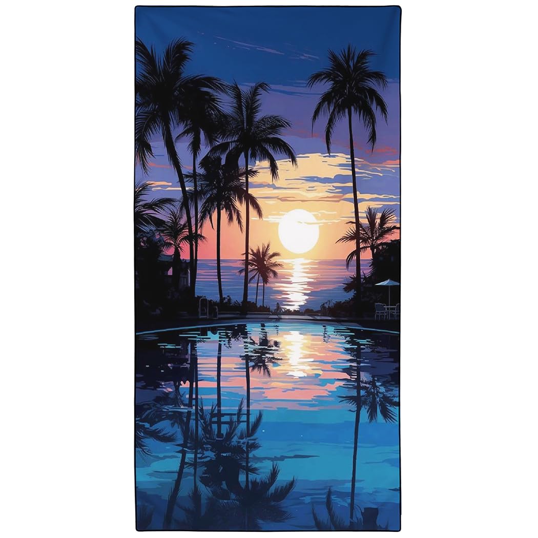 YISUMEI Oversized Microfibre Beach Towel – Quick Dry Sand Proof 180x90cm
