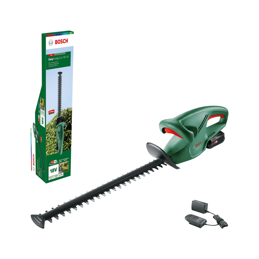 Bosch EasyHedgeCut 18-45 Cordless Hedge Trimmer – 45cm Blade (Solo)