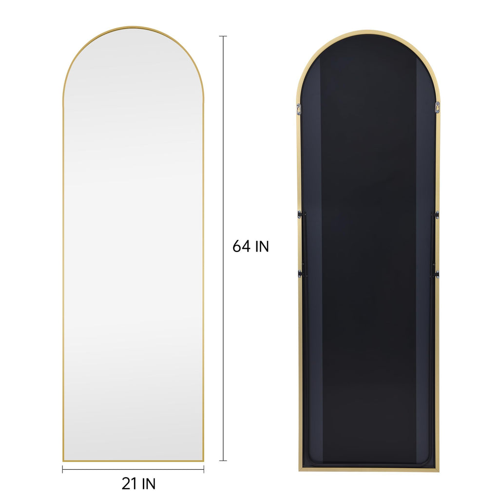 KOCUUY Arched Full Length Mirror | 161x52cm Aluminum Alloy Floor Mirror