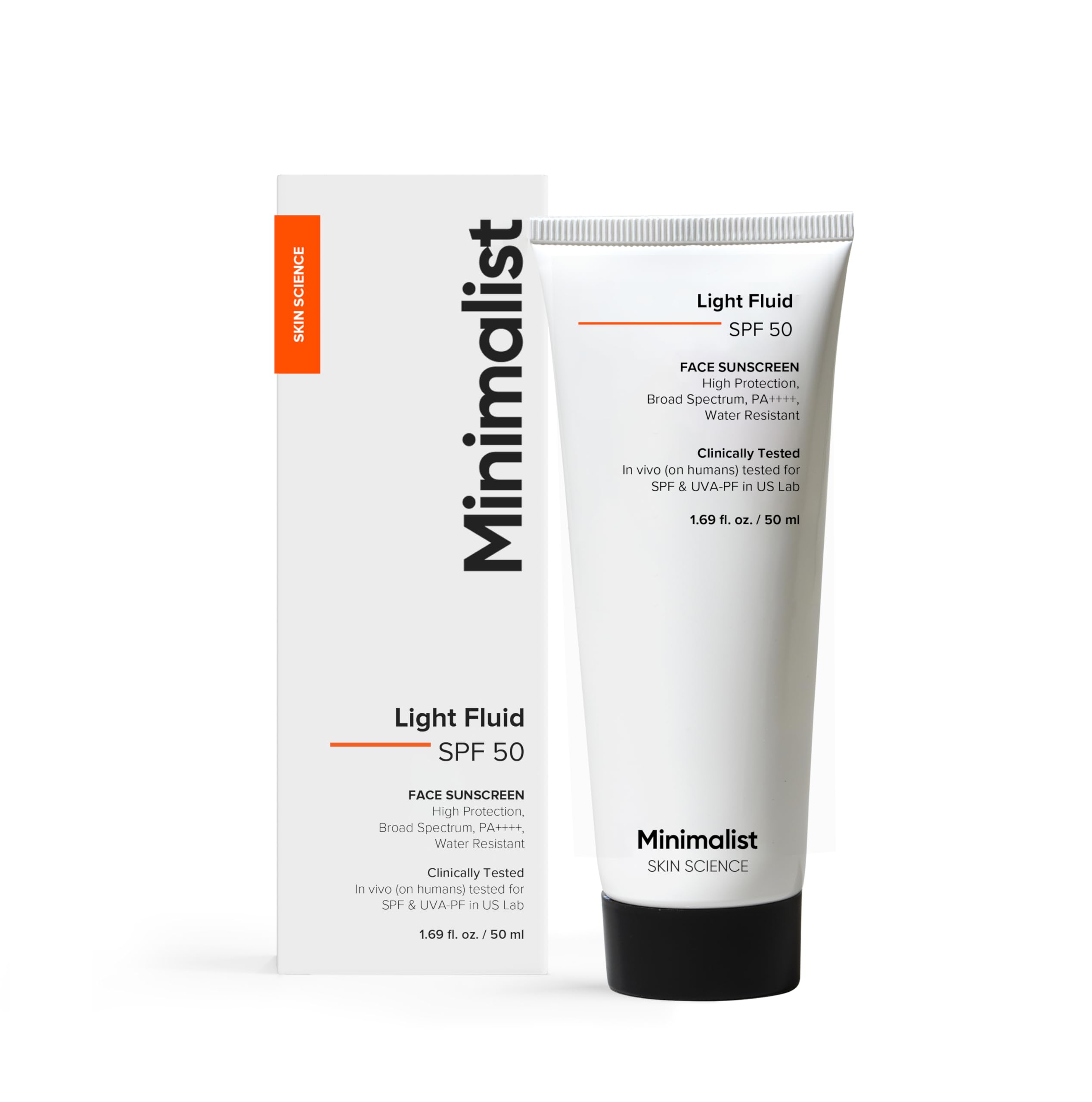 Minimalist SPF 50 Light Fluid Sunscreen | Lightweight UV Protection - 50ml