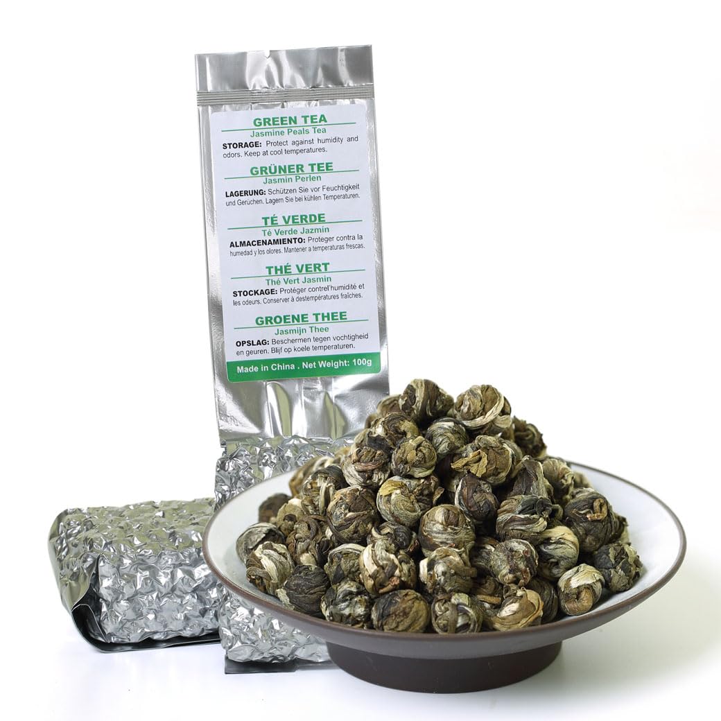 Goartea Jasmine Dragon Pearls – Supreme Grade Chinese Green Tea Loose Leaf 100g