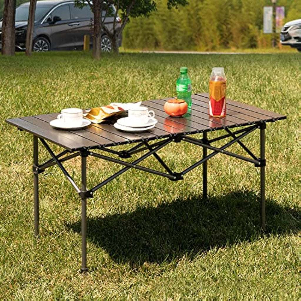 Jolof Store Foldable Camping Table – Alloy Steel Roll-up Picnic Table