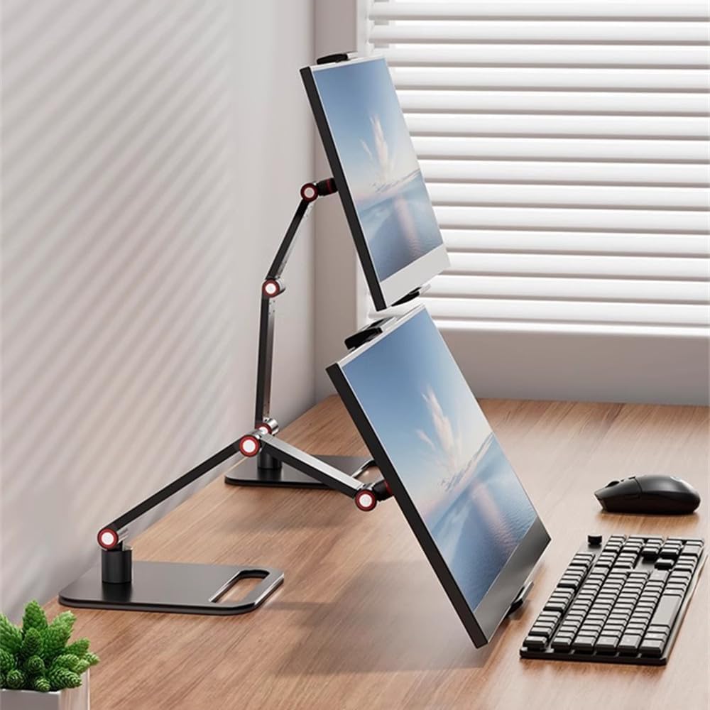 AiFeelife Metal Portable Monitor Stand | 360° Swivel Tablet Holder