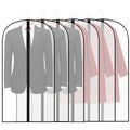 6Pack Breathable Clothes Covers with Zip, 60 x 120cm Hanging Garment Covers Bags, Moth-Proof Storage Bag for Men Suit, Dress Bag Covers